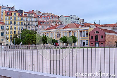 view of the area of â€‹â€‹the church of the cathedral of Lisbon from the field of onions. Stock Photo